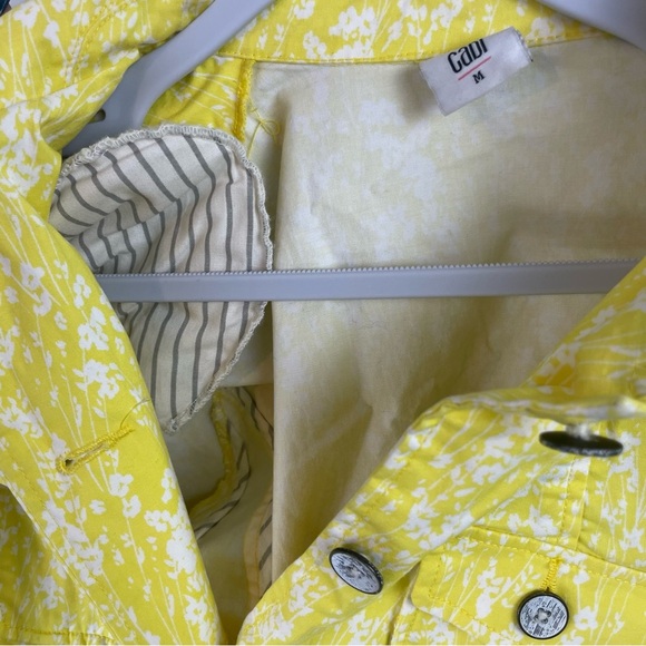 CAbi Field of Daisies Yellow Jacket Coat Floral - Picture 5 of 7